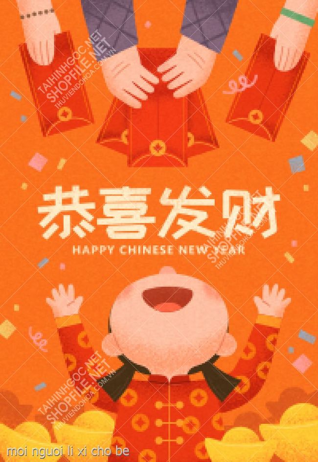 moi nguoi li xi cho be